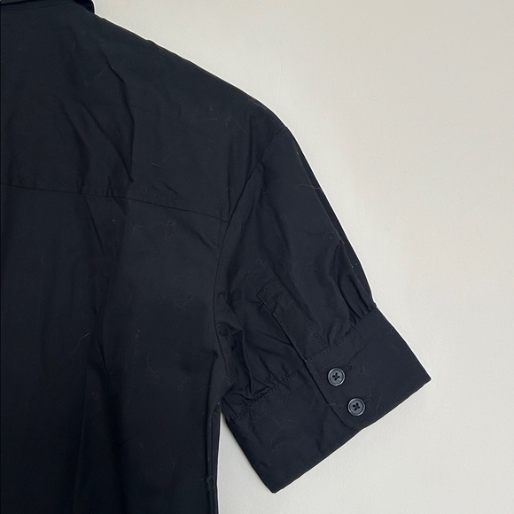 Banana Republic Black Short Sleeve Button Up Shirt Dress - Picture 6 of 11